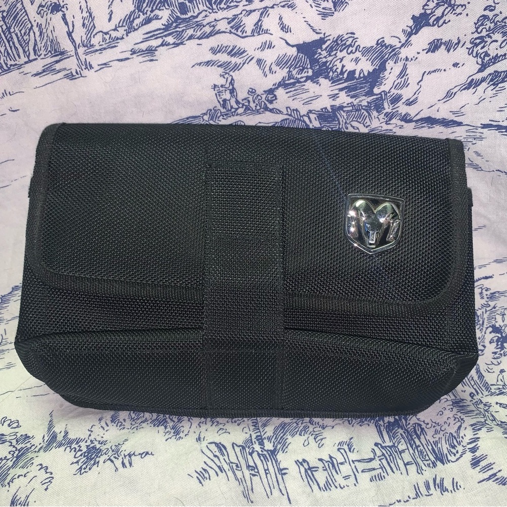 Dodge Ram Canvas Bag Owners Manual Holder Strap Closure Black Logo